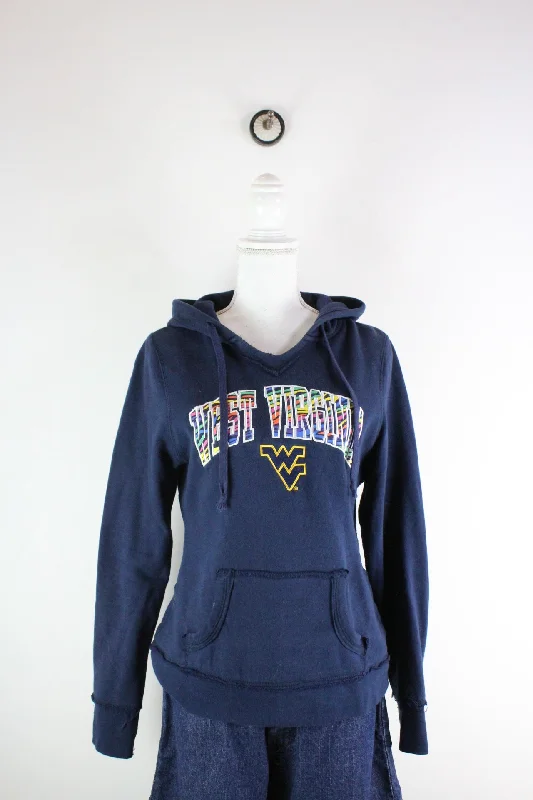Vintage West Virginia Hoodie (M) Hoodie with Rolled Sleeves Casual Relaxed