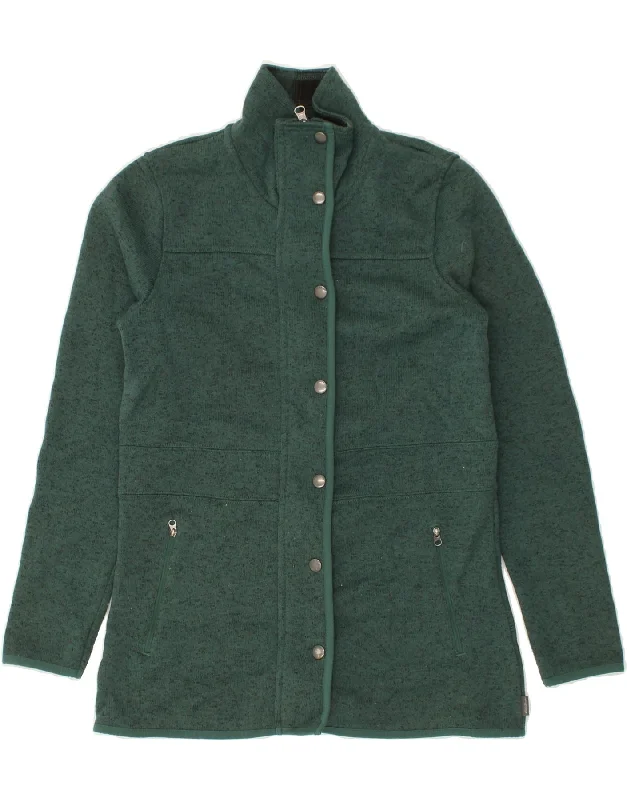 EDDIE BAUER Womens Windbreaker Jacket UK 10 Small Green Polyester Corduroy Jacket Velvet Jacket Brocade Jacket