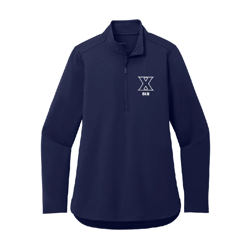 Xavier - NCAA Women's Soccer : Natalie Bain - Women's Premium Quarter Zip Jacket Print Jacket Jacquard Jacket Patchwork Jacket