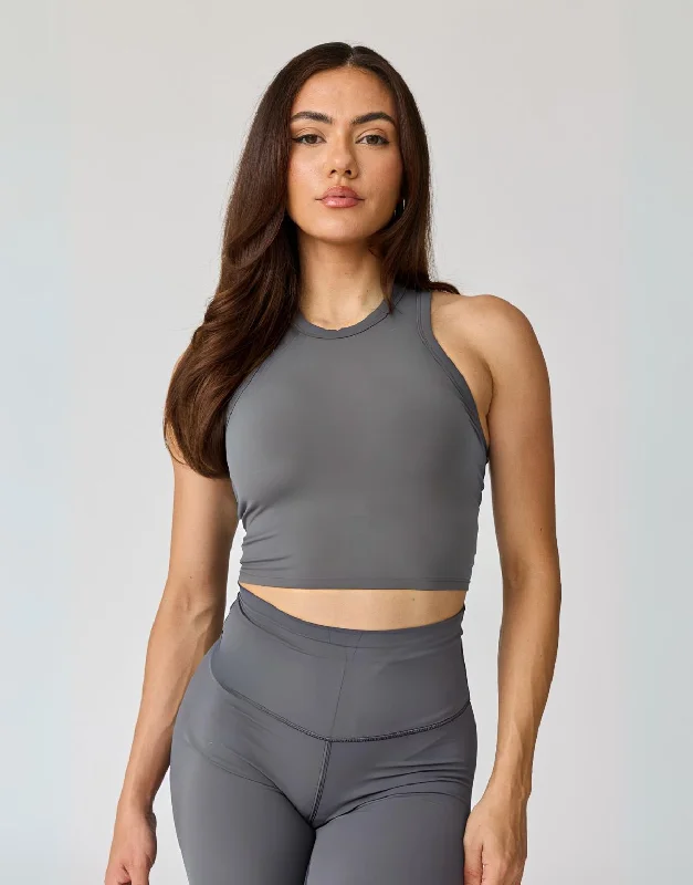 Hera High Neck Crop Tank lounge tank top
