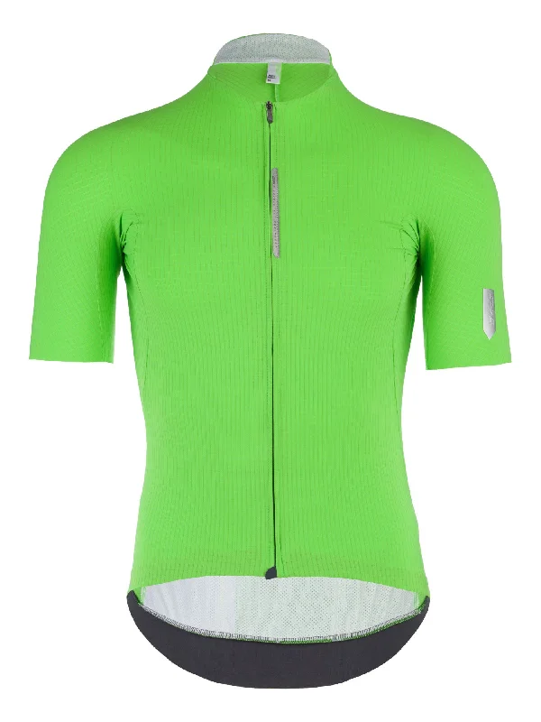 Q36.5 WOMENS JERSEY PINSTRIPE GREEN Asymmetrical Jersey Blouse