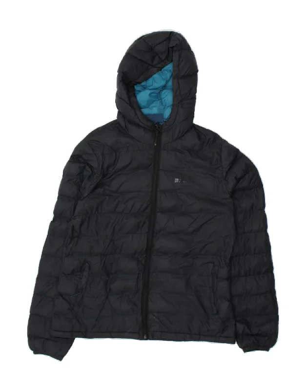 MOUNTAIN WAREHOUSE Womens Hooded Padded Jacket UK 14 Large Navy Blue Chenille Jacket Brocade Jacket Lace Jacket