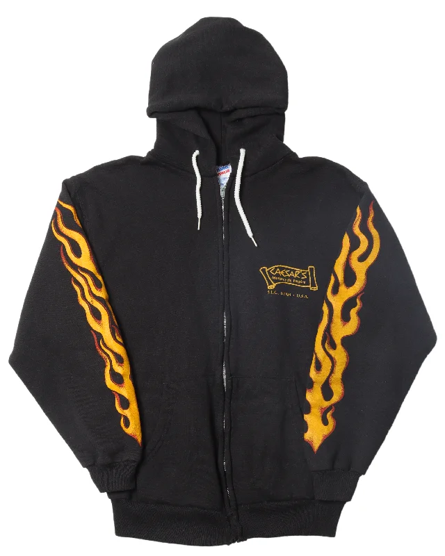 "Caesars Motorcycle Empire" Zip-Up Hoodie Hoodie with Hidden Zipper Minimalist Clean
