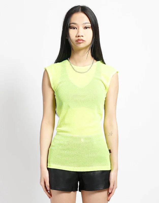 MUSCLE TANK FISHNET LIME grey tank top