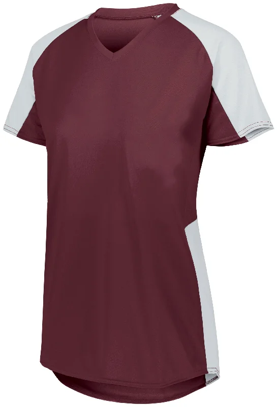 MAROON/WHITE