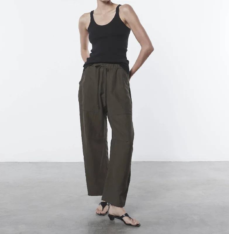 Linen Knit Strappy Tank In Black long tank top