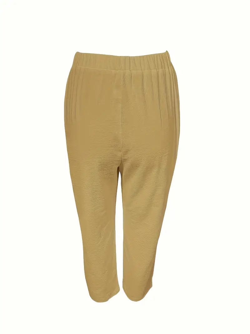 Summer Casual Striped Trousers Chinos Cotton Straight Leg