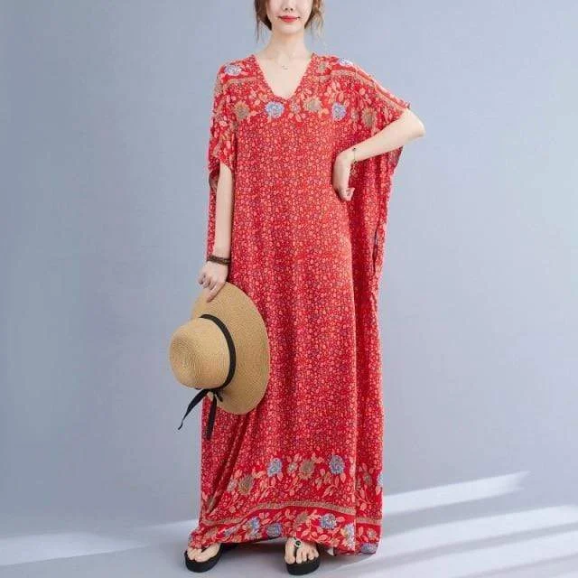 Melody Floral Kaftan Dress