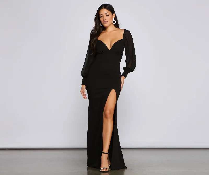 Viola Formal Stylish Chiffon A-Line Dress