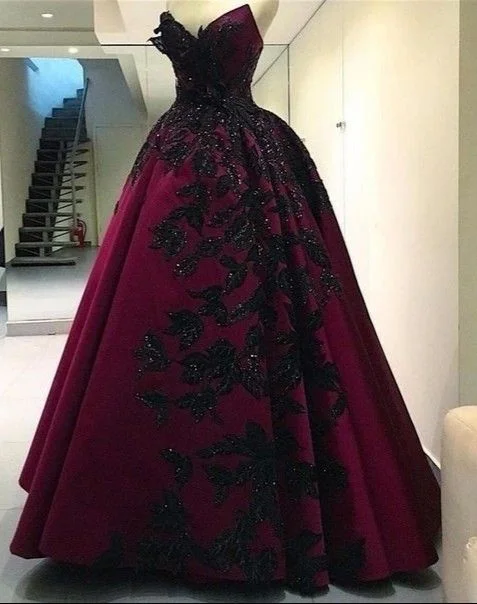 elegant evening dresses lace appliques ball gown Prom Dress, Evening Dress      cg24165