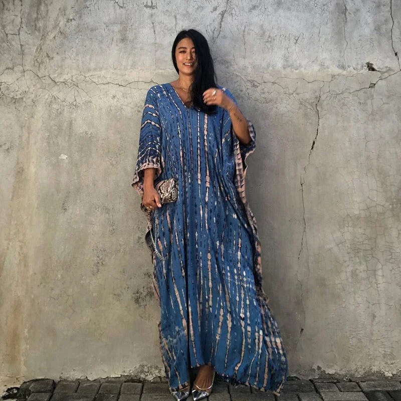 Moonlit Dream Blue and Coffee Color Dress
