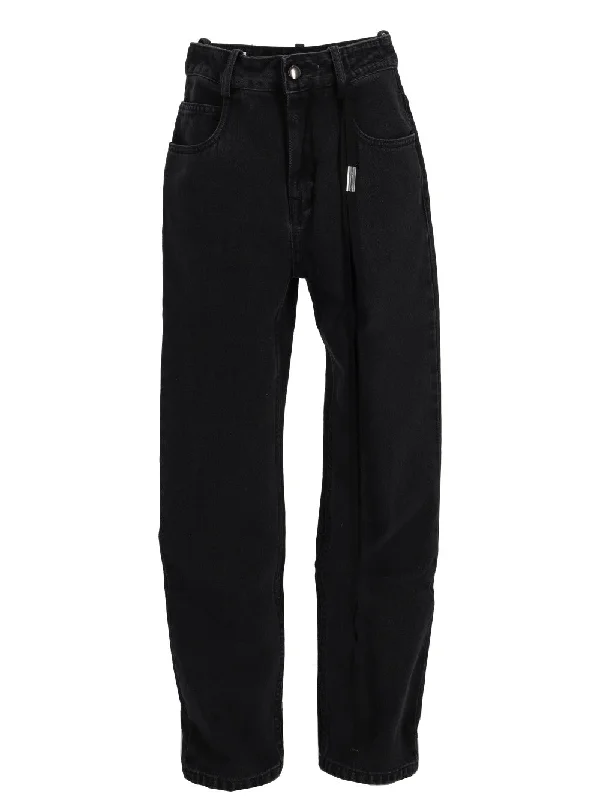 HERME 5-POCKETS SLIM FIT CROPPED TROUSERS FADED DE Trousers sophisticated sleek