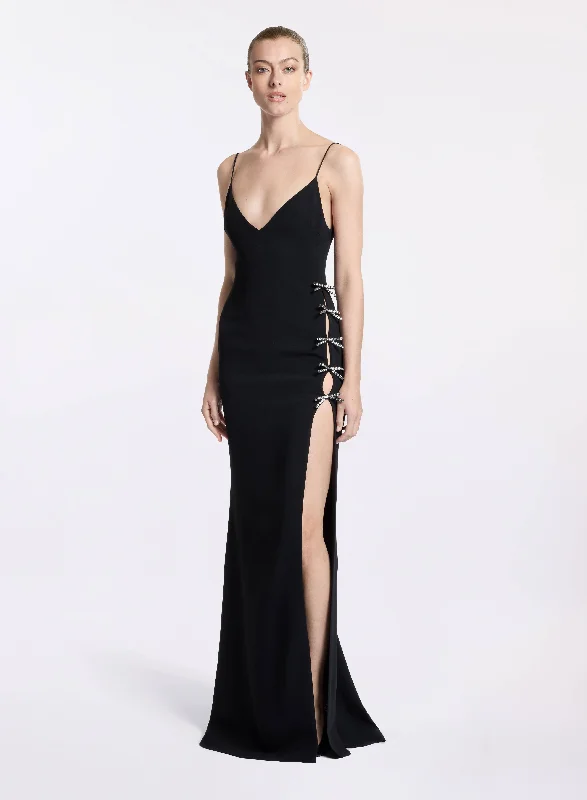 Crystal Bow Embellished Dress