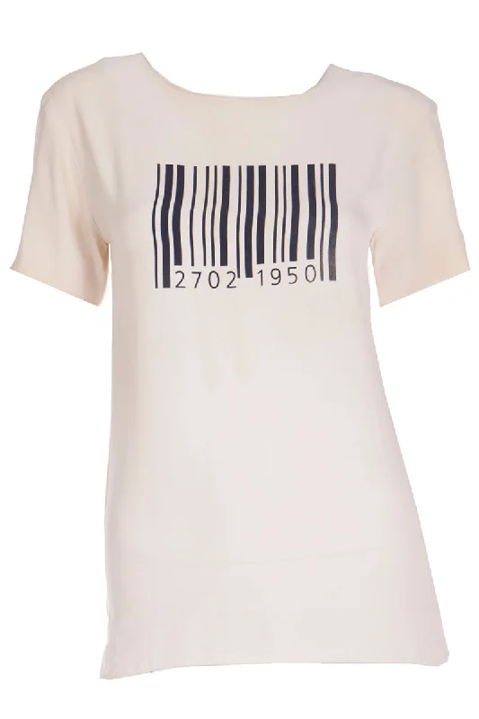 1980s Franco Moschino Couture Barcode w Francos Birthday Blouse Top