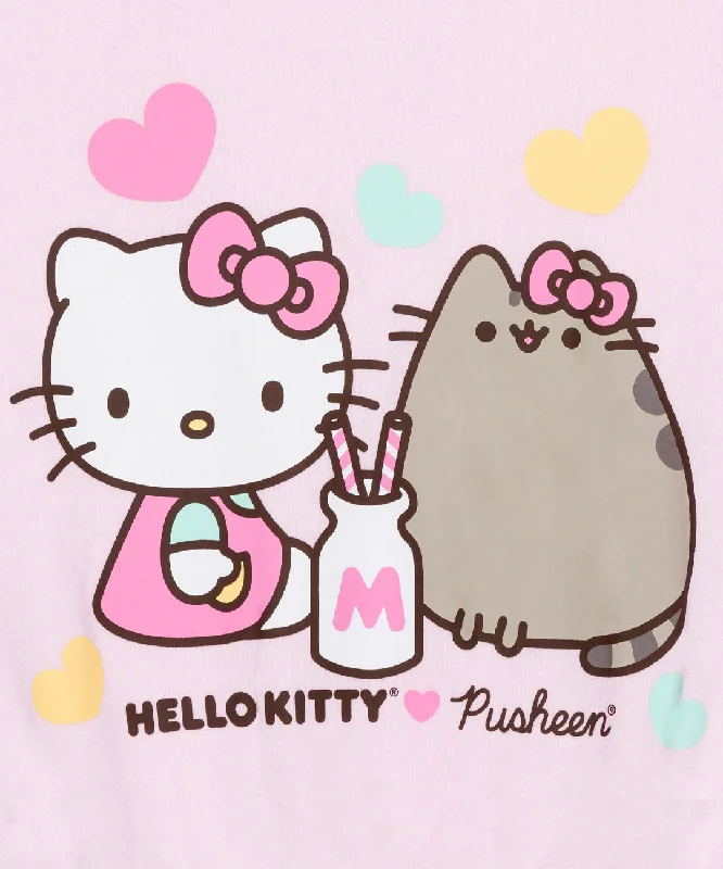 Hello Kitty® x Pusheen® Ladies Cropped Sweatshirt