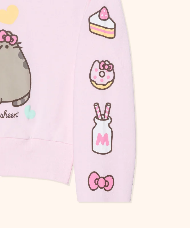 Hello Kitty® x Pusheen® Ladies Cropped Sweatshirt