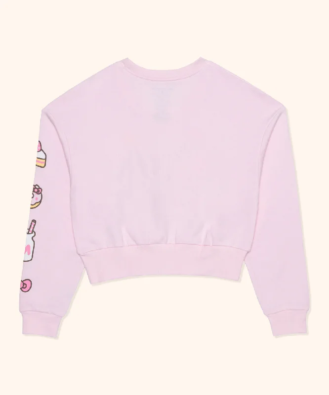 Hello Kitty® x Pusheen® Ladies Cropped Sweatshirt