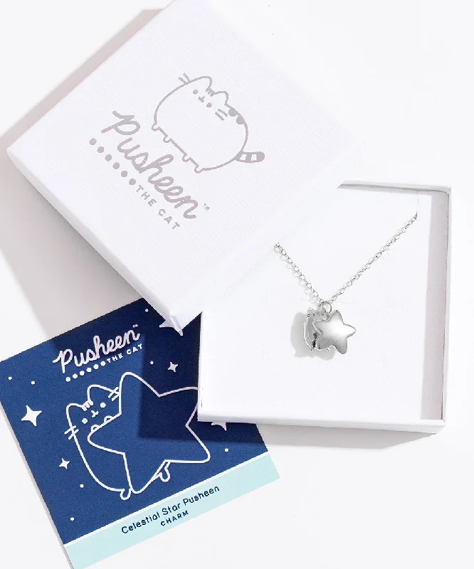 Pusheen Celestial Star Charm Necklace