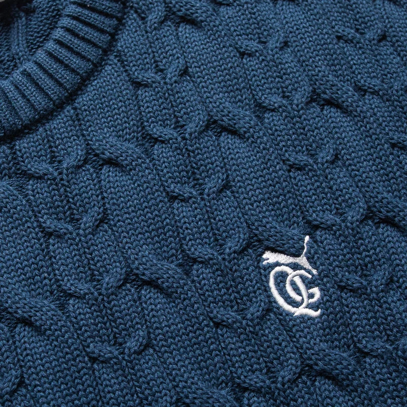 Quiet Golf x Puma Cable Knit Sweater - Dark Night