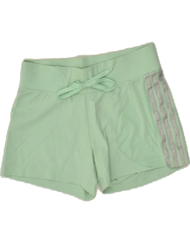 ADIDAS Womens Sport Shorts UK 10 Small Green