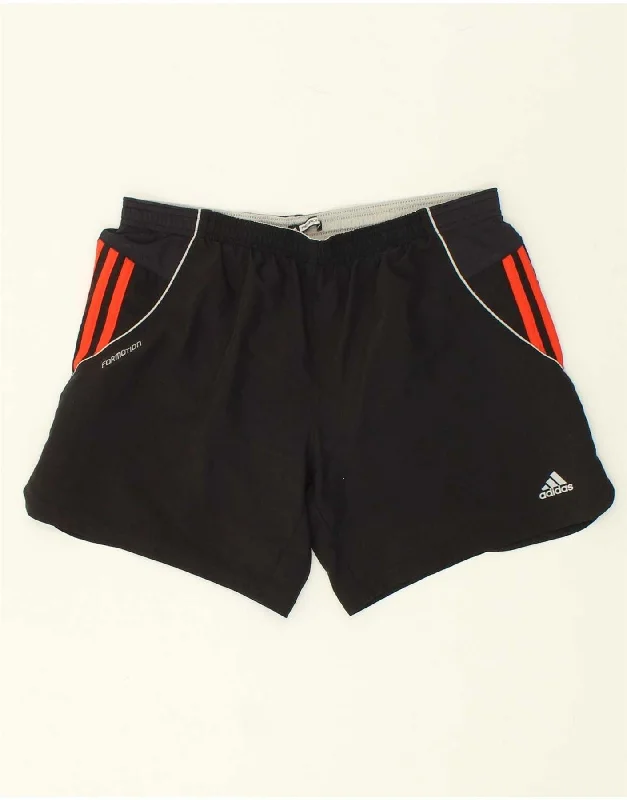 ADIDAS Womens Sport Shorts UK 14 Medium Black Polyester