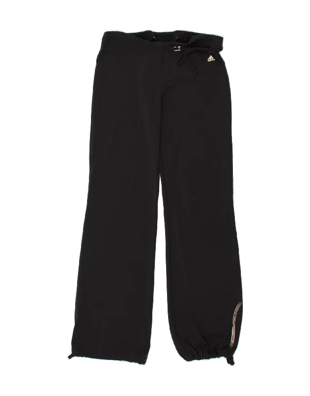 ADIDAS Womens Tracksuit Trousers UK  14 Large Black Polyamide