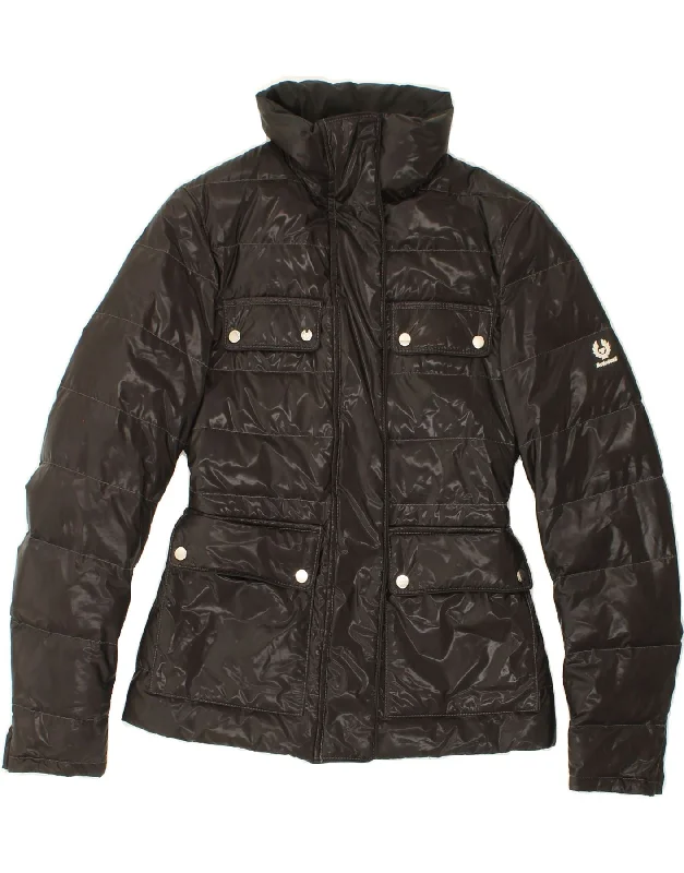 BELSTAFF Womens Padded Jacket IT 40 Small Black Polyester