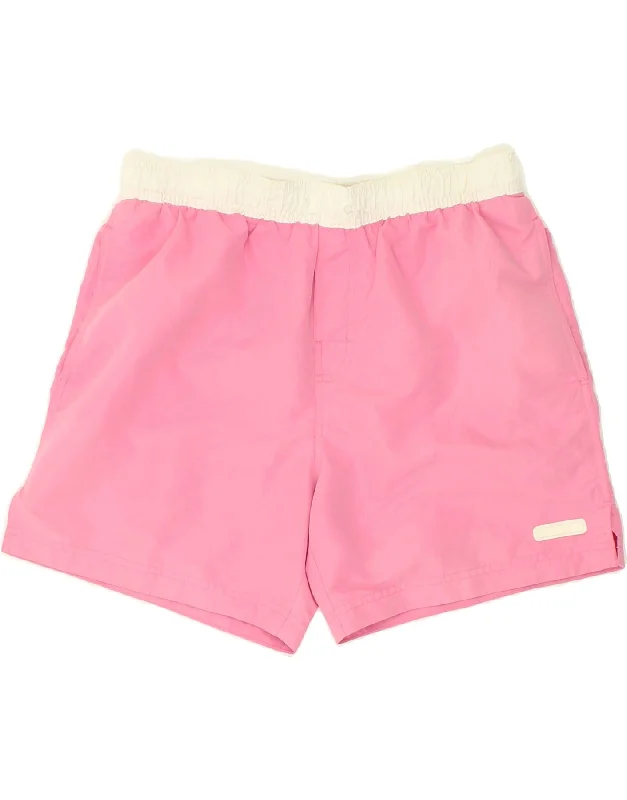 CALVIN KLEIN Womens Sport Shorts UK 14 Medium Pink Polyester