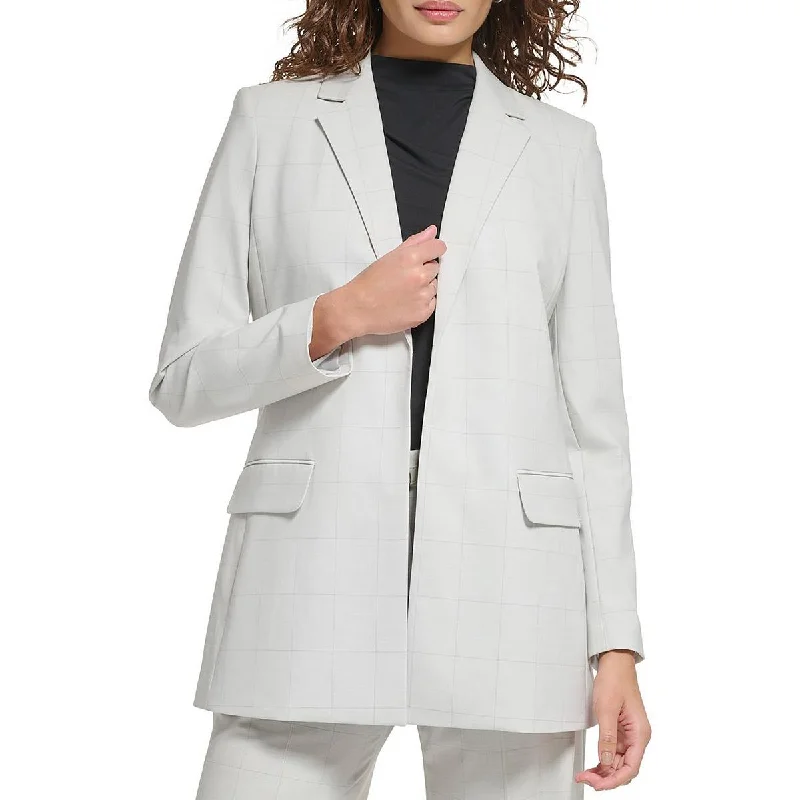 Calvin Klein Womens Suit Separate Career Open-Front Blazer