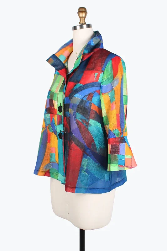 Damee abstract painting short jacket 4813-Mlt