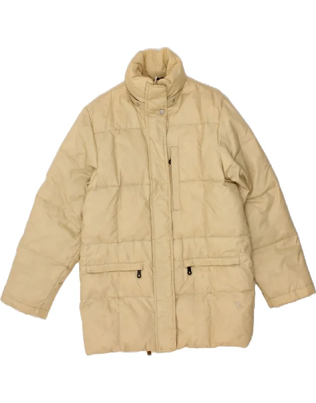 DIADORA Womens Padded Coat UK 6 XS Beige Polyamide