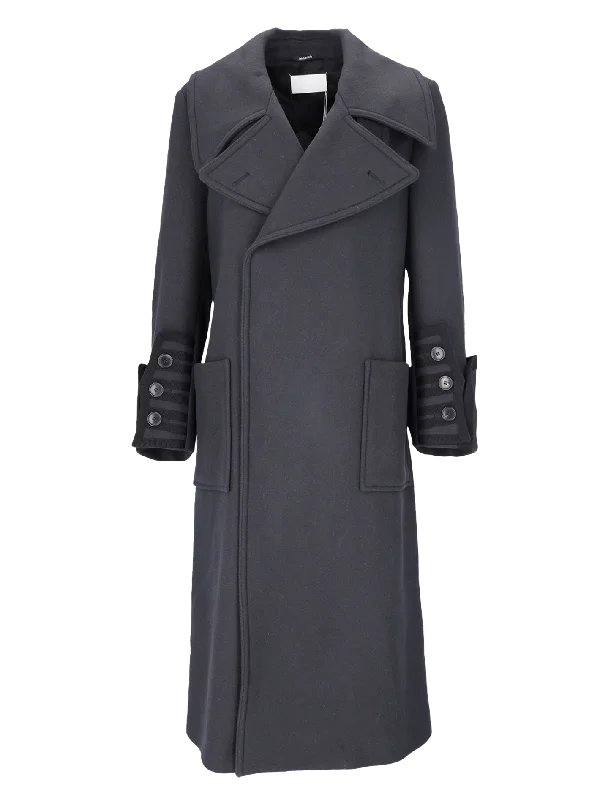 double-breasted wool coat