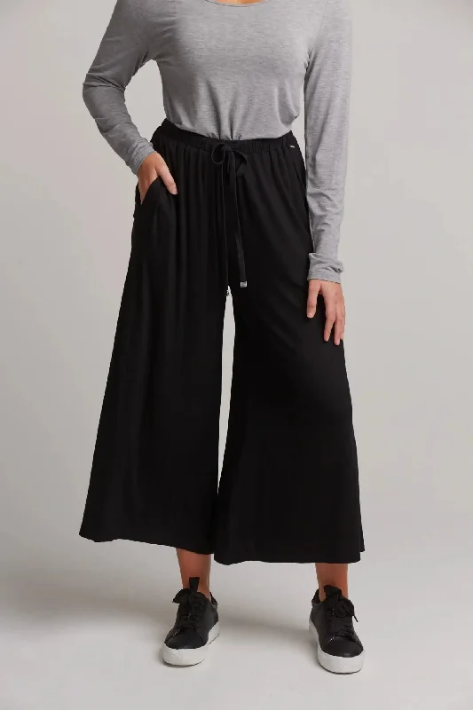 Eb & Ive Studio Jersey Tie Pant - Ebony