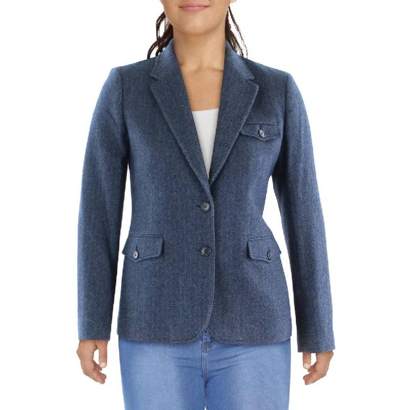 Lauren Ralph Lauren Womens Wool Business Two-Button Blazer