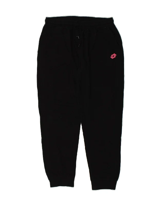 LOTTO Womens Tracksuit Trousers Joggers XL Black Cotton