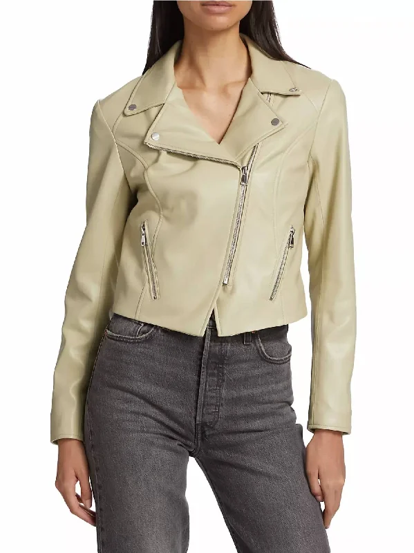 Monica Biker Jacket In Bone