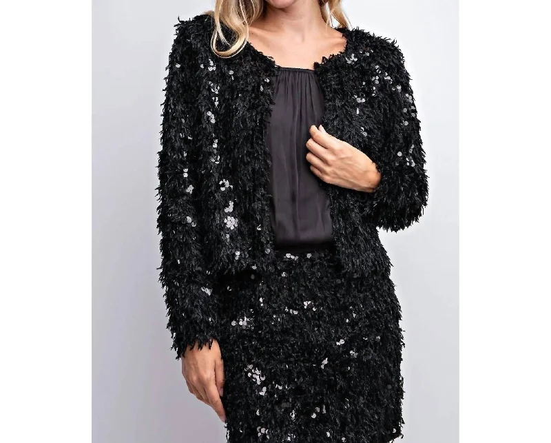 Nights To Remember Coat In Black