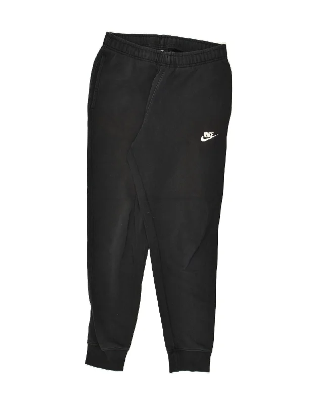 NIKE Womens Tracksuit Trousers Joggers UK 8 Small Black Cotton