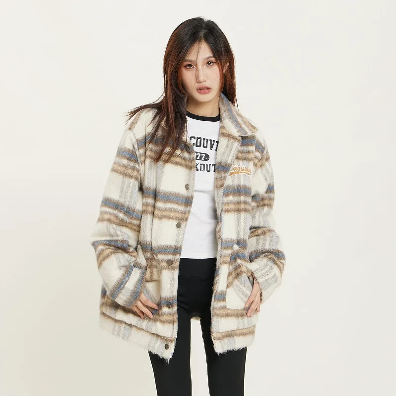 RTK (W) No. 1016 WOOLEN PLAID SHIRT JK