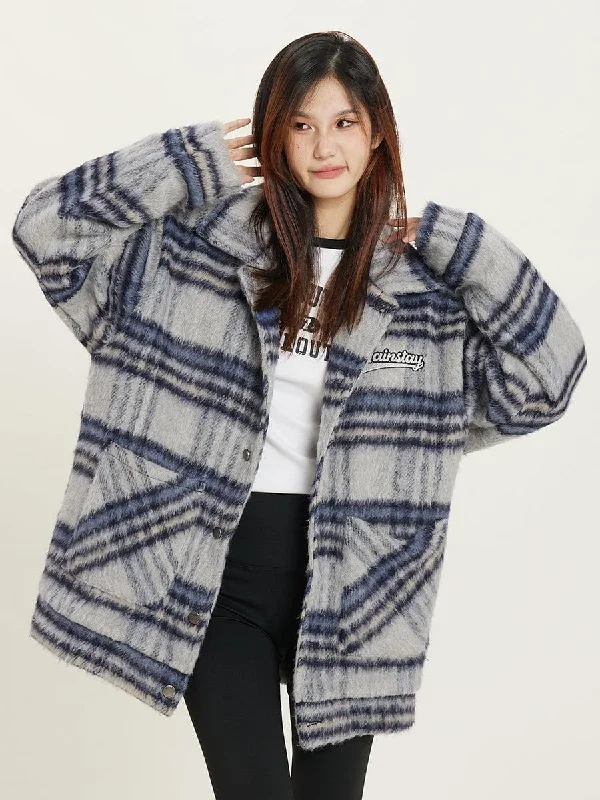 RTK (W) No. 1016 WOOLEN PLAID SHIRT JK