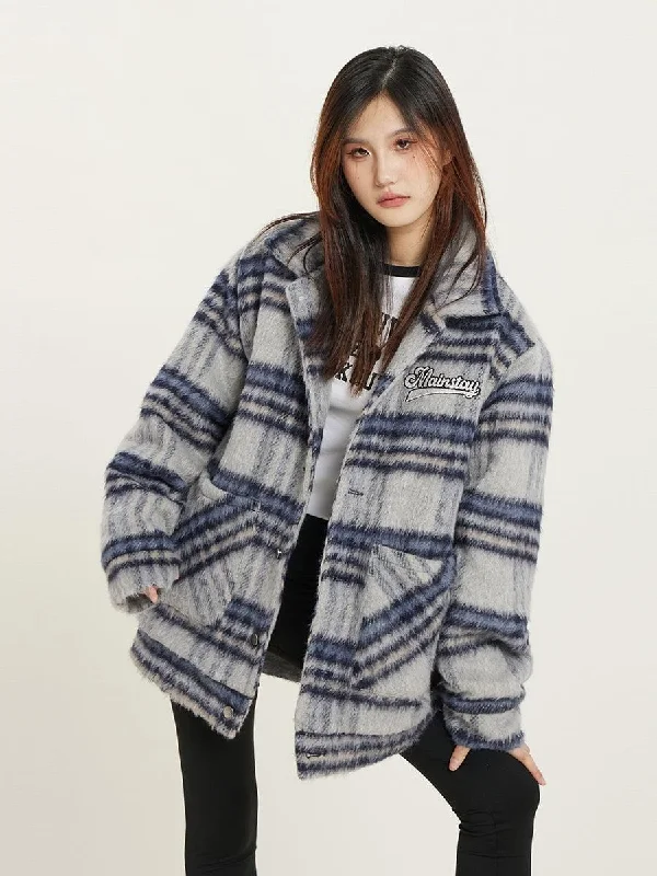 RTK (W) No. 1016 WOOLEN PLAID SHIRT JK