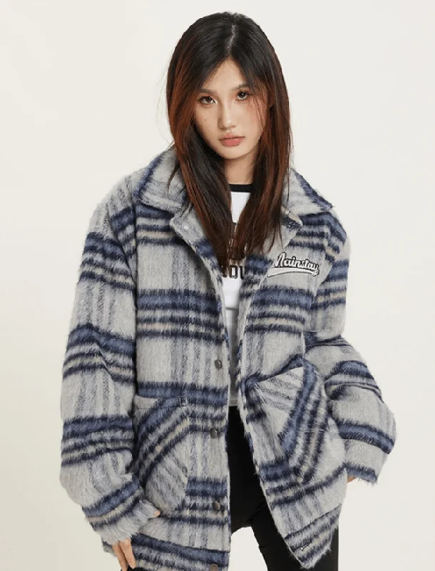 RTK (W) No. 1016 WOOLEN PLAID SHIRT JK