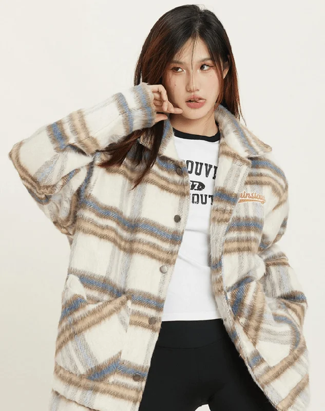 RTK (W) No. 1016 WOOLEN PLAID SHIRT JK