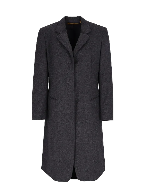 single-breasted tailored coat