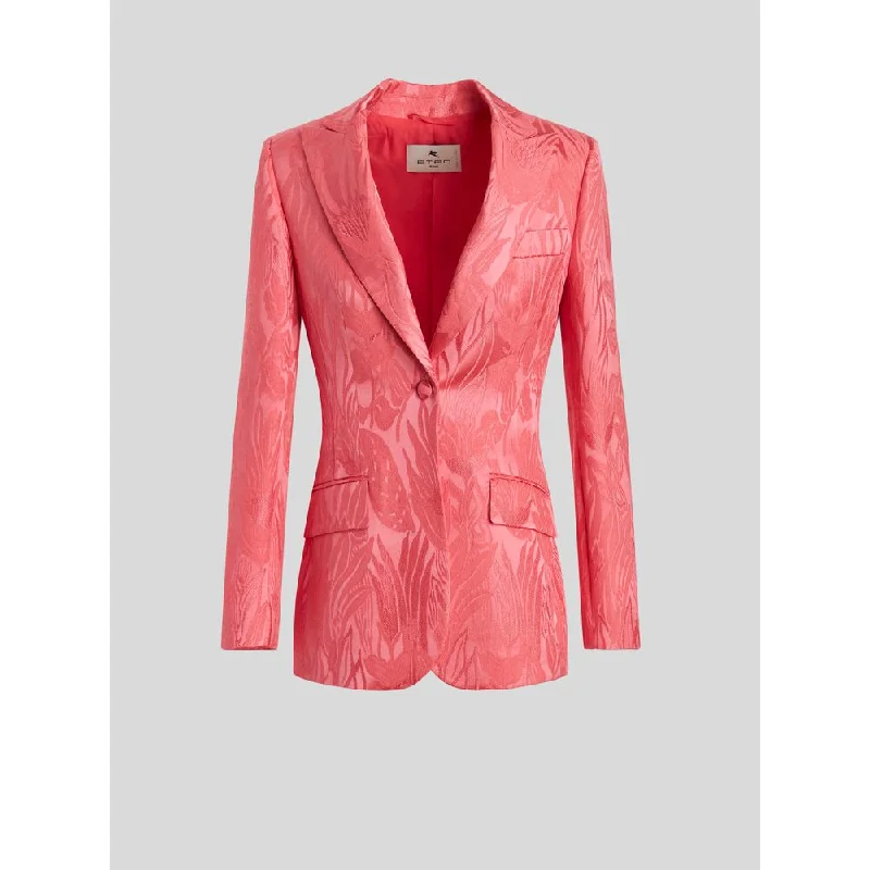 Tailored Jacquard Flower Jacket