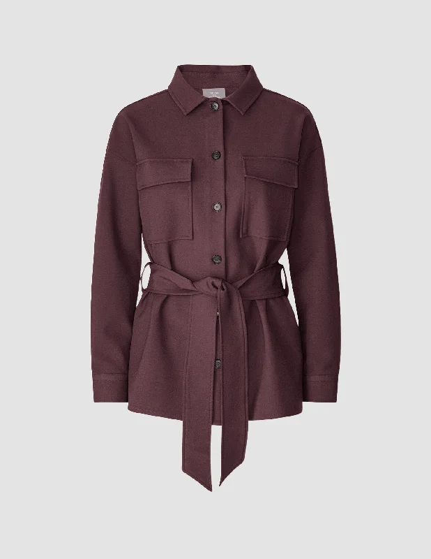 Belted Overshirt Pinot Noir