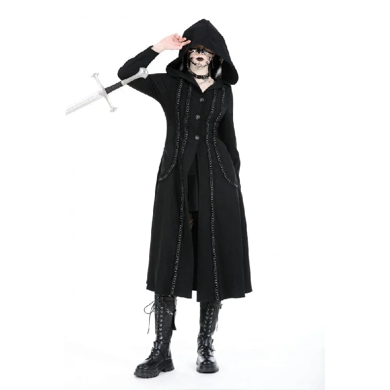 Women's Punk Ruffled Jacket with Hood