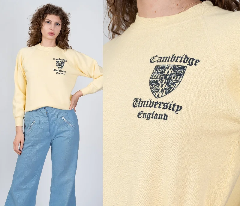 70s 80s Distressed Cambridge University Sweatshirt - Men's Small, Women's Medium