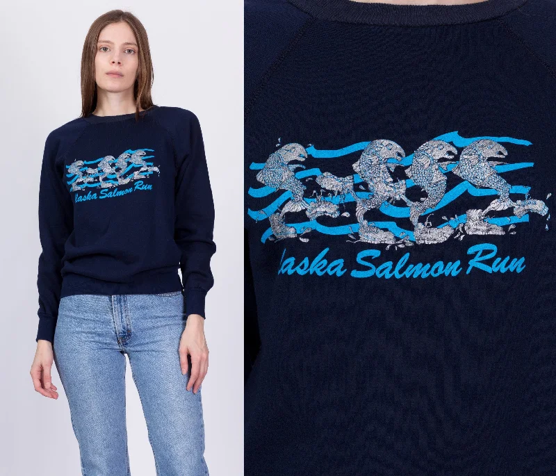 80s Alaska Salmon Run Sweatshirt - Men's XS, Women's Small