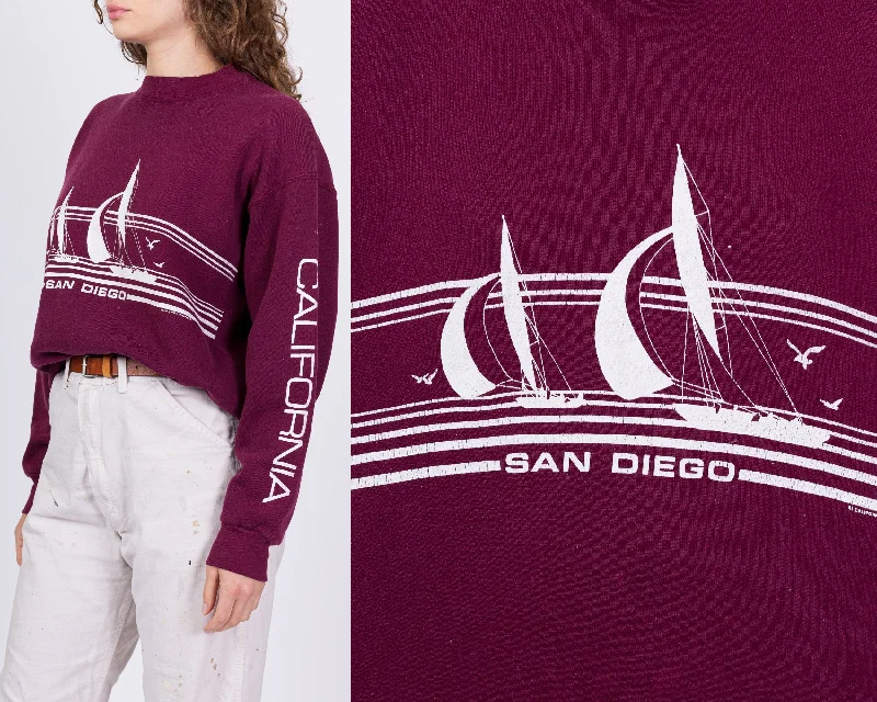 80s San Diego California Tourist Sweatshirt - Men's Large, Women's XL